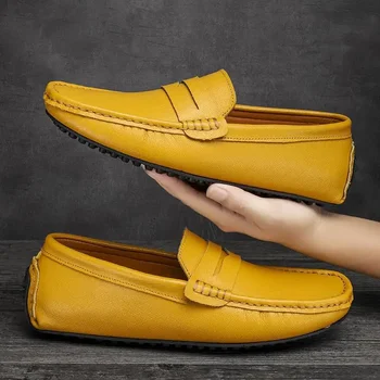 Pánske Bežné Kožené Topánky pánske Priedušná Kožené Business Formálne oblečenie Mokasíny Otec Topánky Mokasíny
