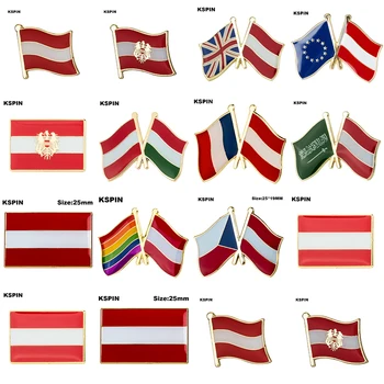 Rakúska Vlajka Odznak Brošňa Natinal Preklopke Kolíky Vlajka Preklopke Kolíky Vlajkou Krajiny, Odznak