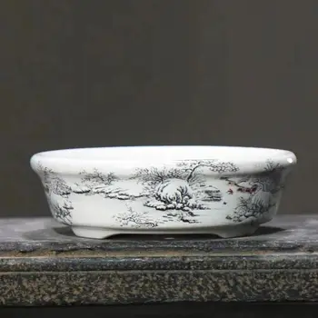 rotundity Maľby, keramika Bonsai umývadlo Biele blato Fialová piesku kvetináč Čínsky štýl Snehu Scenérie Mapu Stola črepníkové rastliny