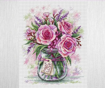 Ruže A Levandule Cross Stitch Ekologické Bavlnené Nite Na Výšivky Domáce Dekorácie Visí Maľovanie Darček