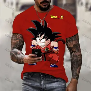 Streetwear Tričko Dragon Ball Z 110-6XL T Shirt pre Mužov pánske T-shirt Vysoko Kvalitné Pánske Oblečenie Super Saiya Essentials Nový Goku