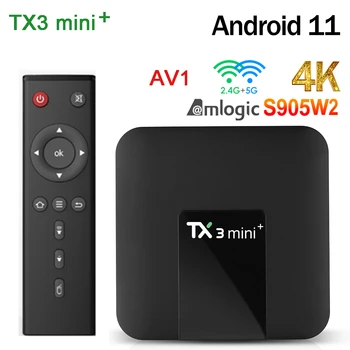 Tanix TX3 Mini Plus Android 11.0 Amlogic S905W2 Smart TV Box AV1 2.4 G&5G Dual Wifi 2G16G 4K TX3 Mini+ Set-Top-Box
