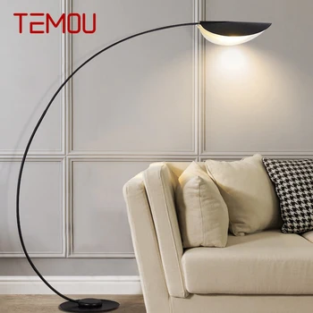 TEMOU Black Rybárske Poschodí Lampa Nordic Moderné Rodiny, Obývacia Izba Vedľa Pohovky Tvorivé LED Dekoratívne Stáleho Svetla