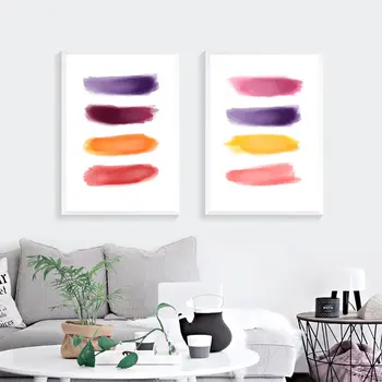Tlač Multicolor Plagát Plátno Umenie Výtlačkov , Deti Farby Potlače Wall Art Obrázky Domov Módy Stenu Decor