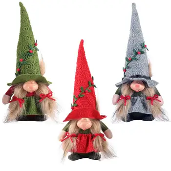 Vianočné Gnome Dekor S Veľkým Nosom Špicatý Klobúk Anonymný Bábika Ornament Trpaslíci Dekor Pre Domáce Festival Strany Stola Dekor