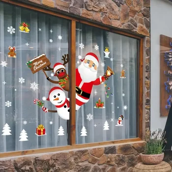 Vianočné Stene Okno Nálepky Vziať Dekorácie Pre Domov 2023 Ozdoby Vianočné Navidad Darček Nový Rok 2024