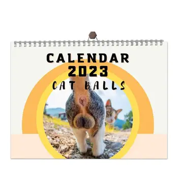 Vtipné Mačku Butthole Kalendárnom Roku 2023 Roztomilý Plánovanie, Organizovanie Denný Plánovač 12 Mesačný Nástenný Kalendár Pre Domácnosti A Kancelárie