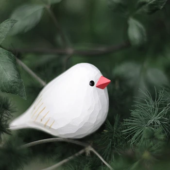 White Pearl Vták Biely Wen Vták, Originálne Handmade, Masívneho Dreva, Dekorácie, Drevorezbárstvo, Vták, Home Decor