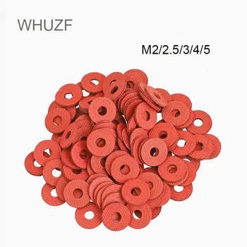 WHUZF 500PCS Červená Doska Skrutka Izolačné Vlákniny Podložky Červeného Papiera Meson Tesnenie