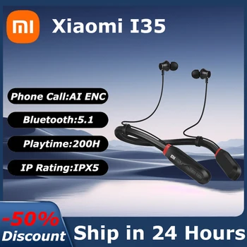Xiao I35 Slúchadlá Bluetooth 5.1 Slúchadlá Športové Slúchadlá Mijia Vstavaný Mikrofón Neckband Slúchadlá Redmi Stereo Slúchadlá Slúchadlá