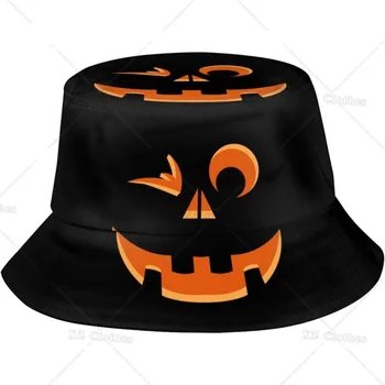 Zábavné Halloween Tekvica Vedierko Hat pre Ženy, Mužov, Teenagerov Pláž, Vonkajší Módne Packable Slnko Spp Rybárske Čiapky pre Rybárov