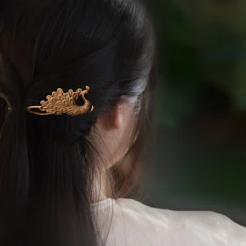 Čínske Vlasy Palice Drevené Páva Sponky Do Vlasov Pre Ženy Tradičnými Vintage Hanfu Vlasy Vidlica Dávnych Vlasy Stick Pokrývku Hlavy Šperky