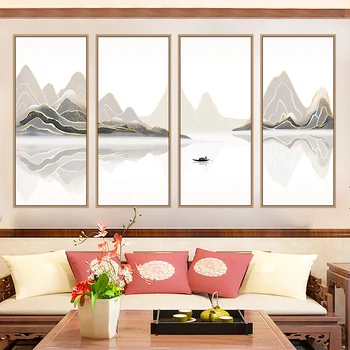 Čínsky Štýl, Samolepky na Stenu Obývacia Izba Gauč TV Pozadie Spálňa Štúdia Miestnosti Dekorácie Tvorivé 3D PVC Veľký Obrázok nástenná maľba