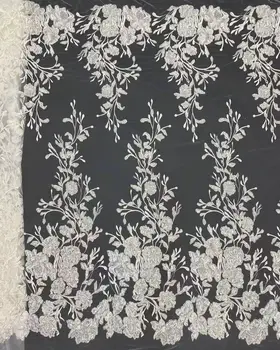 Africké Čipky Fabirc Krásne Nigérijský SYJ-13028712 korálky Čipky Textílie Pre Svadobné Materiály Svadobné Party